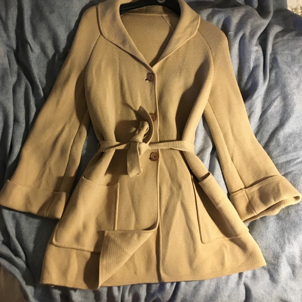 Beige Wrap Coat
